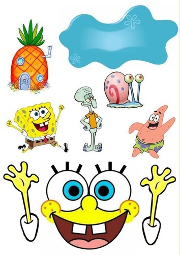 Spongebob tortenaufleger torte - spongebob,