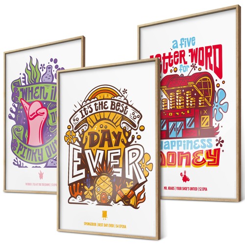 Spongebob zitate poster set - zitate,