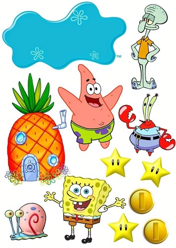 Spongebob essbar square - square, party