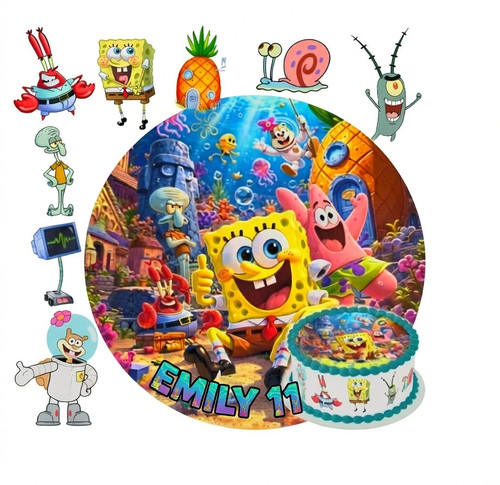 Spongebob tortenaufleger 20cm - spongebob,